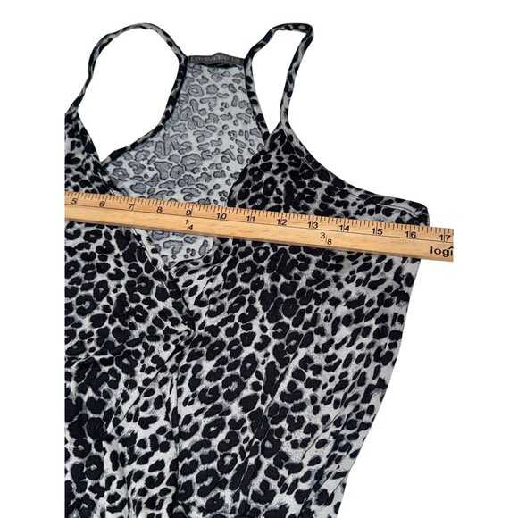 Loveappella Womens Leopard Print Jumpsuit Sleeveless Racerback Rayon Blend Size - Picture 8 of 11